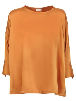Rust asymmetrical blouse