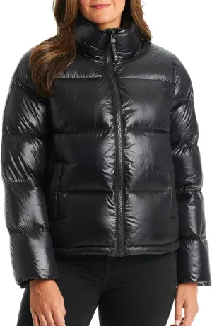 Sanctuary Short Winter Jackets for Women - Down Puffer Jacket Women with Stand Collar, Storm Cuffs, & Front Pockets
