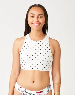 Sanitas Reversible Top- Botanical/ Cloud Polka Dot