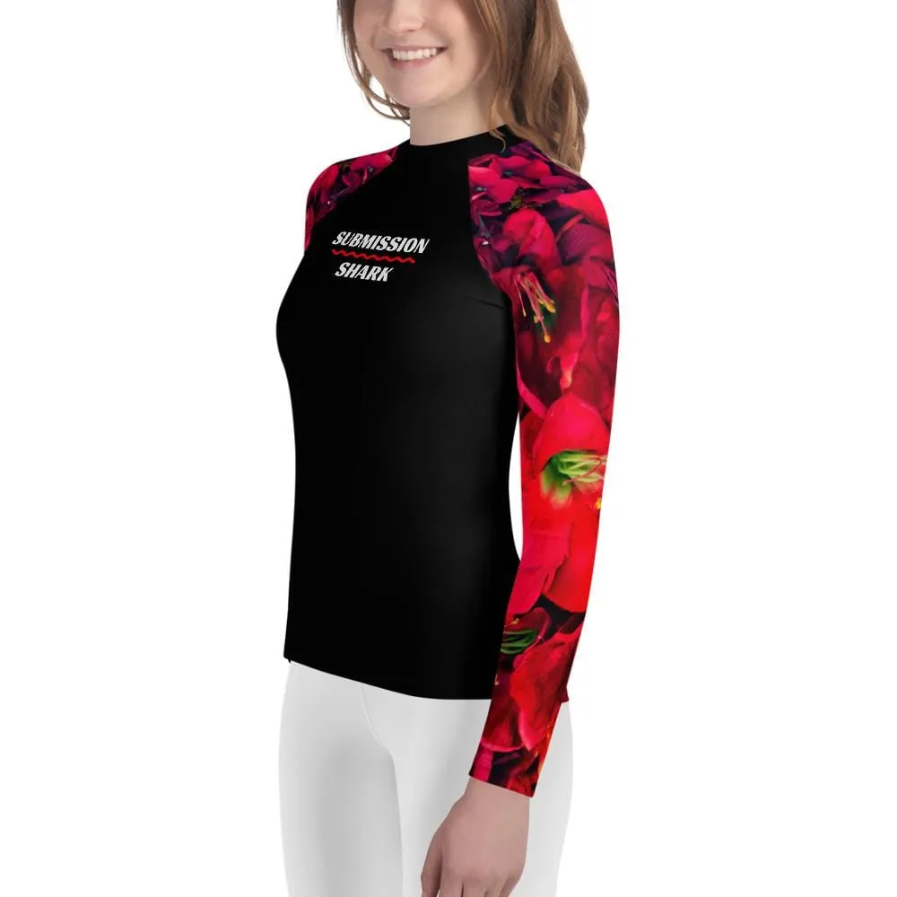 Scarlet Roses ~ Youth Rash Guard