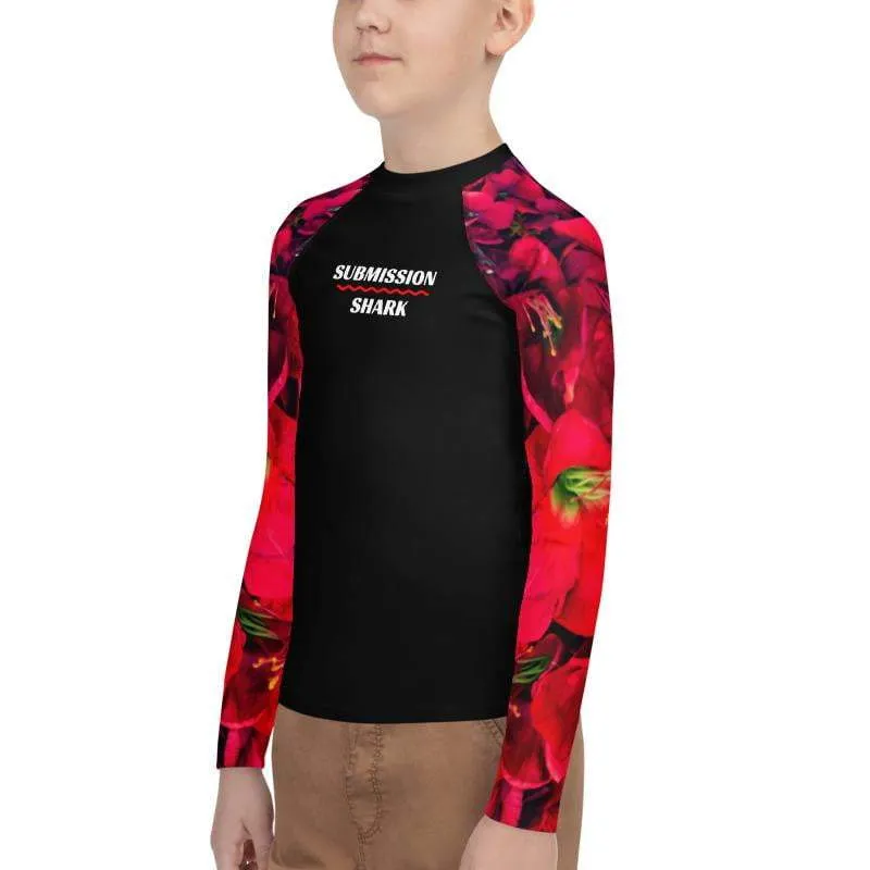 Scarlet Roses ~ Youth Rash Guard