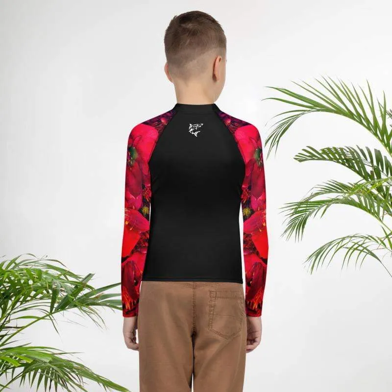Scarlet Roses ~ Youth Rash Guard