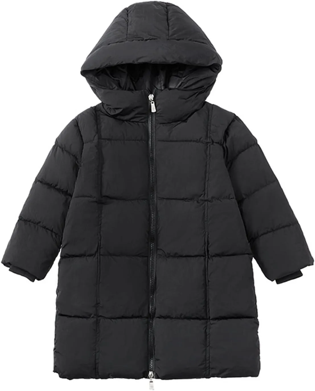 School Girls Boys Winter Warm Thick Solid Cotton Long Sleeve Padded Jacket Coat Clothes for 3-8 Years