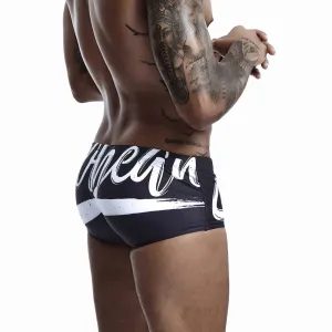 Seobean Graffiti Square Cut Swim Trunks