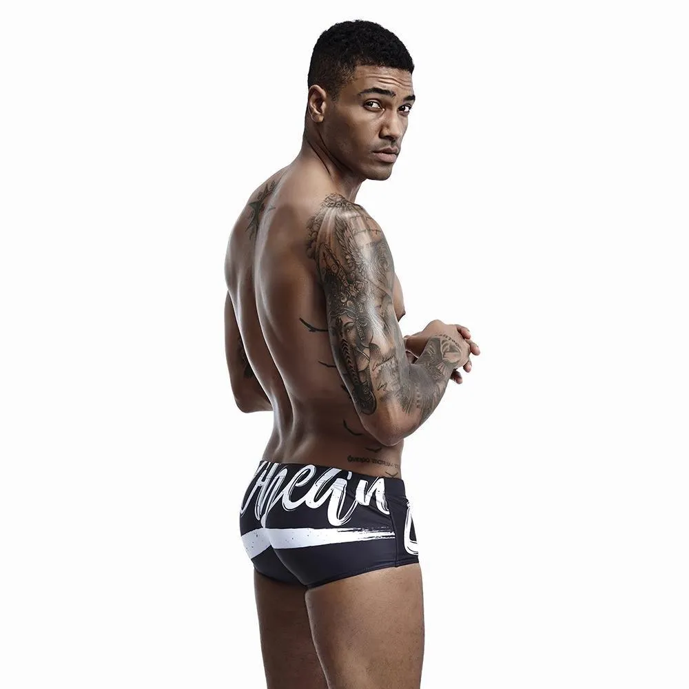 Seobean Graffiti Square Cut Swim Trunks