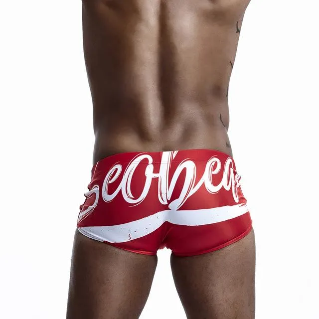 Seobean Graffiti Square Cut Swim Trunks