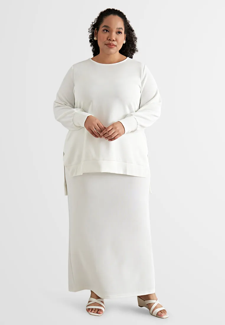 Serina Ribbed Straight Cut Skirt
