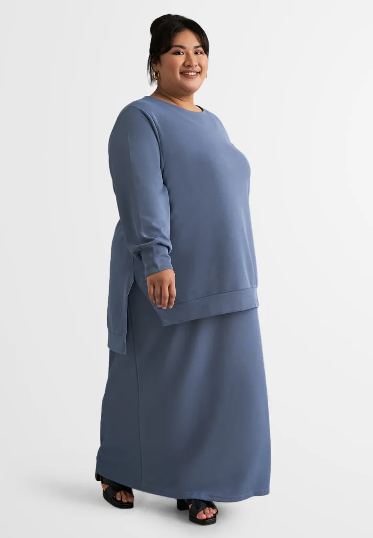Serina Ribbed Straight Cut Skirt