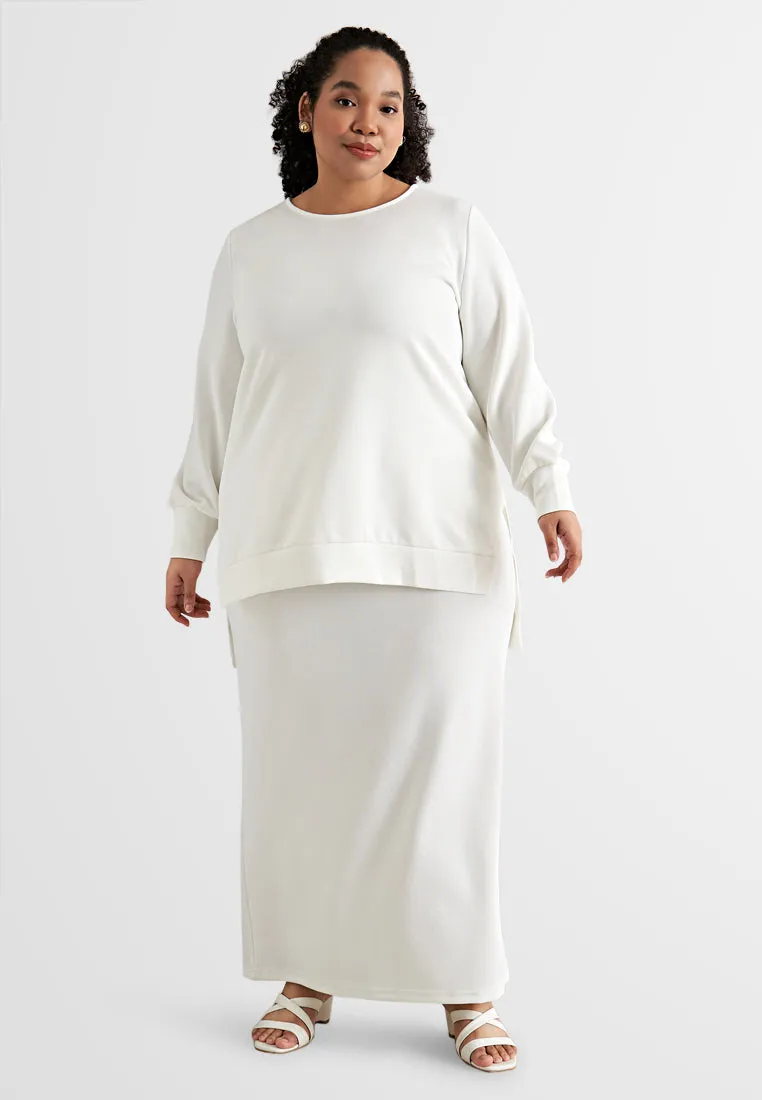 Serina Ribbed Straight Cut Skirt