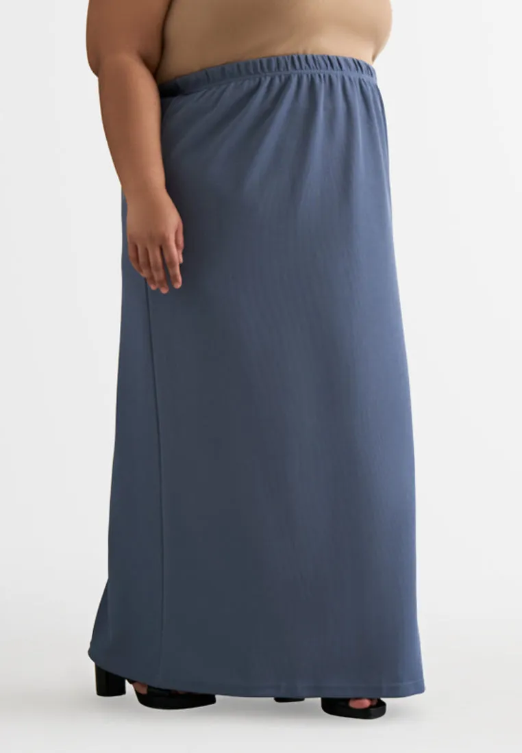 Serina Ribbed Straight Cut Skirt
