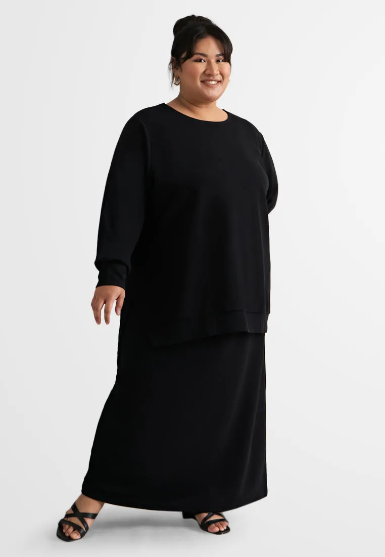 Serina Ribbed Straight Cut Skirt