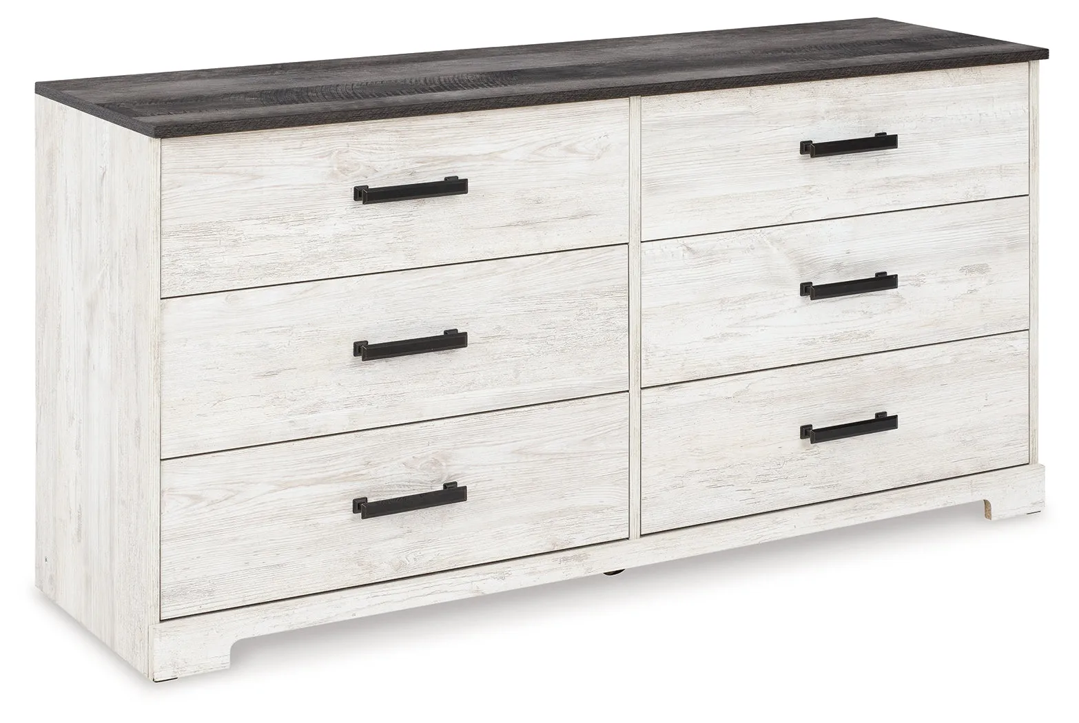Shawburn Full Panel Headboard with Dresser and Chest in Whitewash