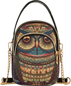 Shoulder Handbag Vintage Bird Print Crossbody Purse for Women Stylish Ladies Shoulder Bag Top Handle Satchel