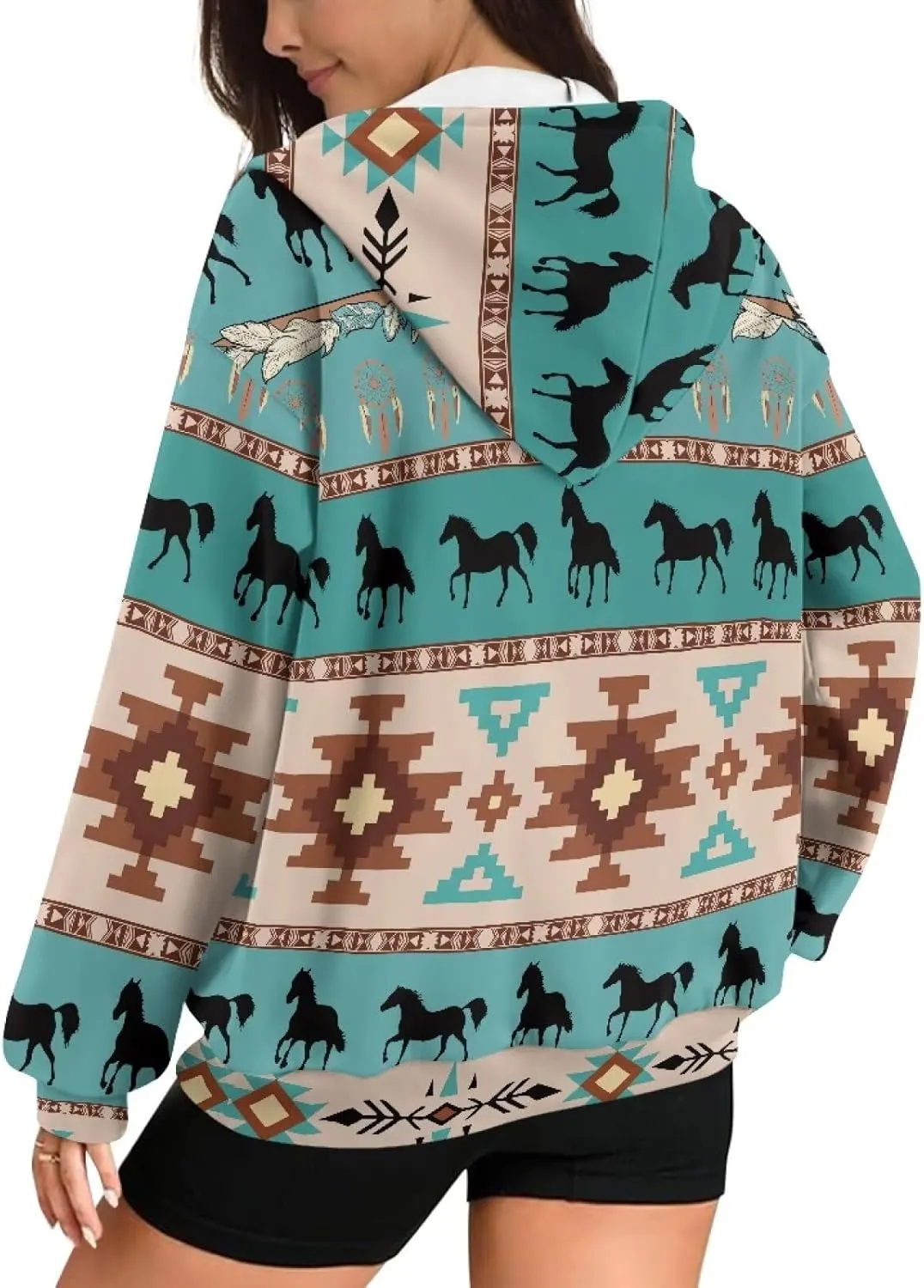 Showudesigns Zip Up Jackets for Women Plus Size Hoodies & Sweatshirts Fall Pullover Spring Tops