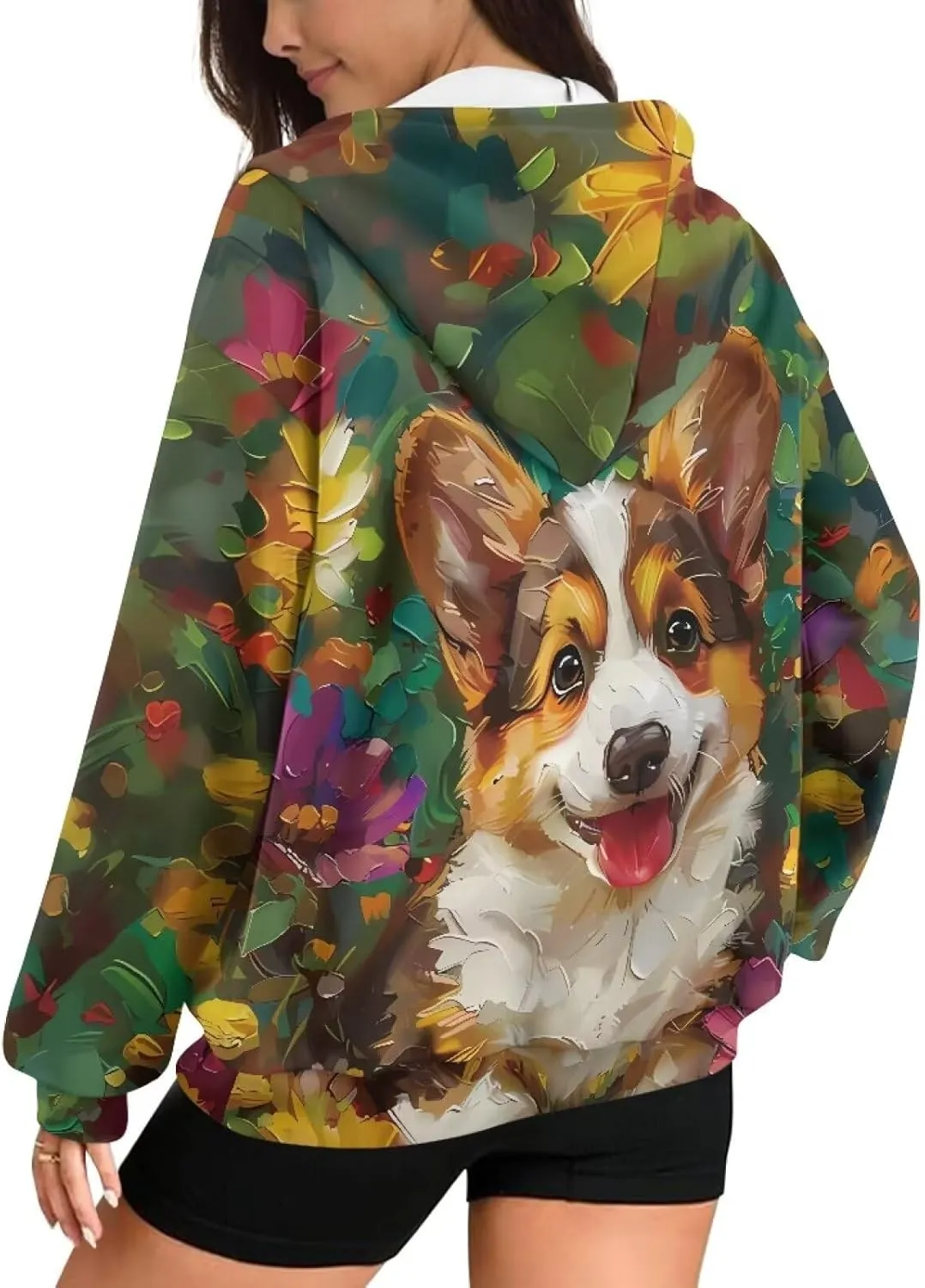 Showudesigns Zip Up Jackets for Women Plus Size Hoodies & Sweatshirts Fall Pullover Spring Tops