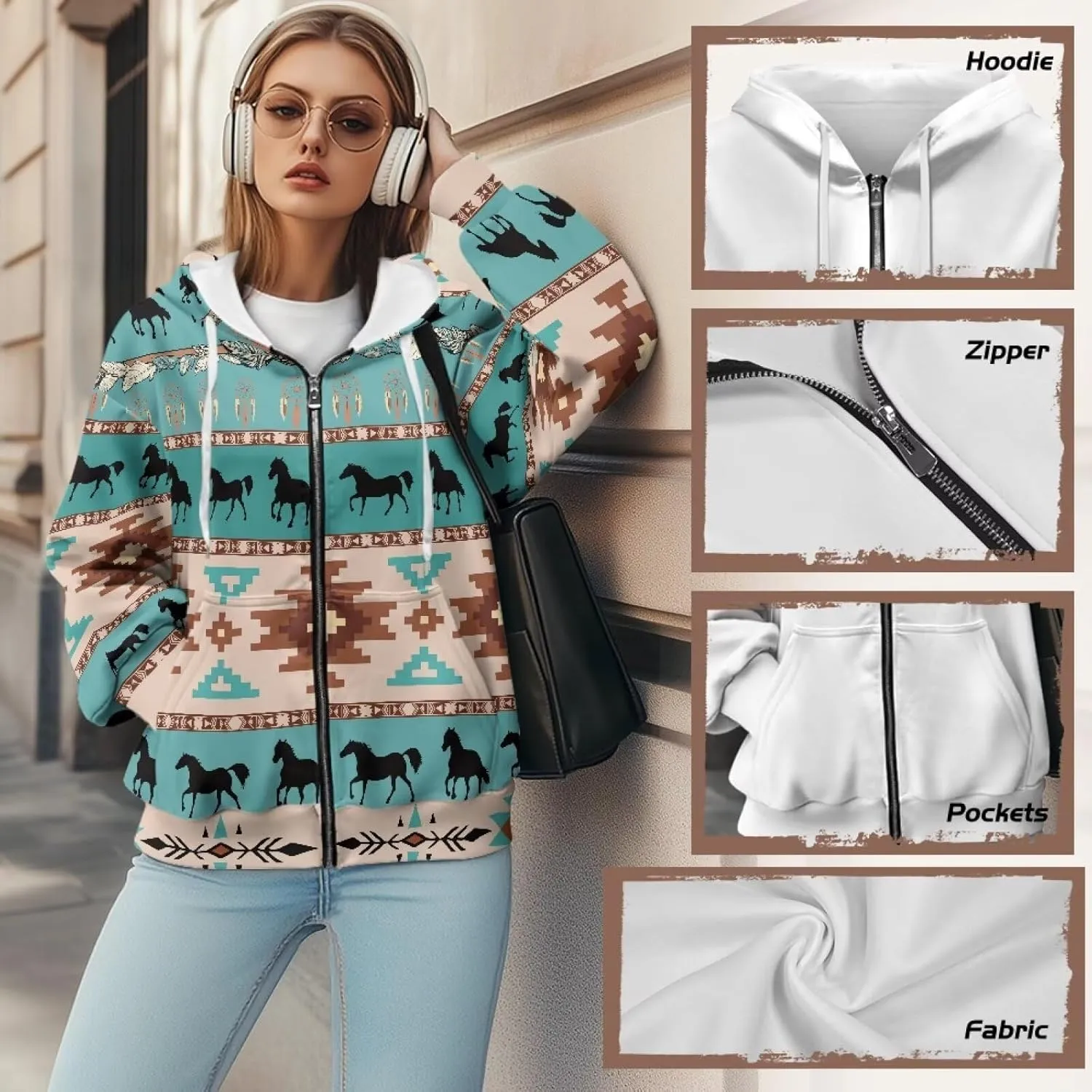 Showudesigns Zip Up Jackets for Women Plus Size Hoodies & Sweatshirts Fall Pullover Spring Tops