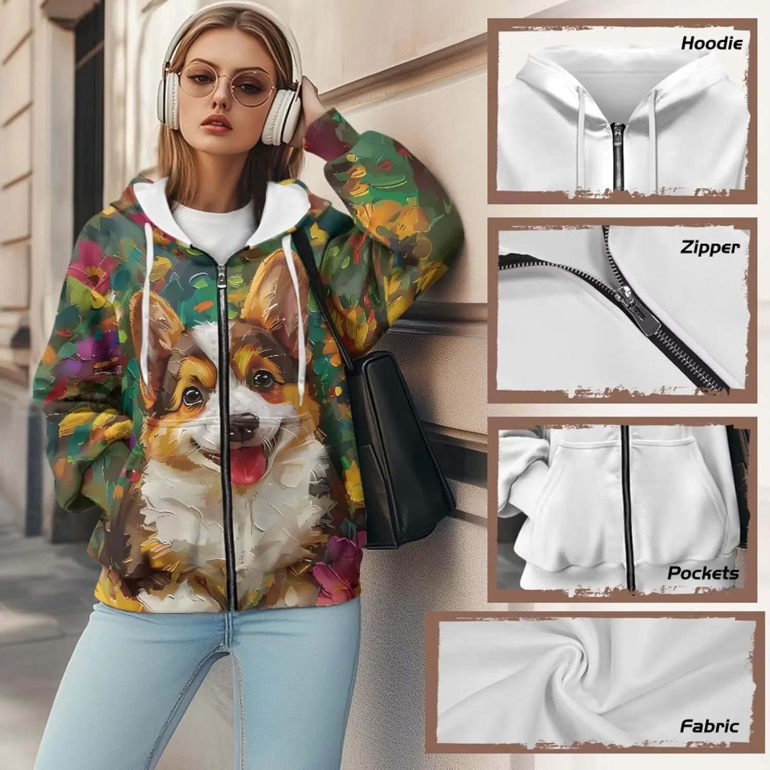 Showudesigns Zip Up Jackets for Women Plus Size Hoodies & Sweatshirts Fall Pullover Spring Tops