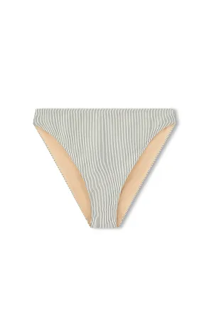 Signature Stripe High Cut Brief - Coconut