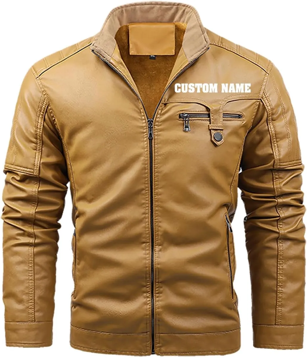 Skull On Hand| Gothic Skull Biker Motorcycle Jacket| Personalized Men PU Leather Vest Jacket Coat