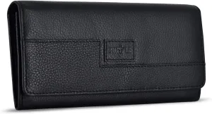 SKYLE Ladies Purse Handbag (Taupe), Pure Leather RFID Wallet for Women, Stylish Clutch Purse