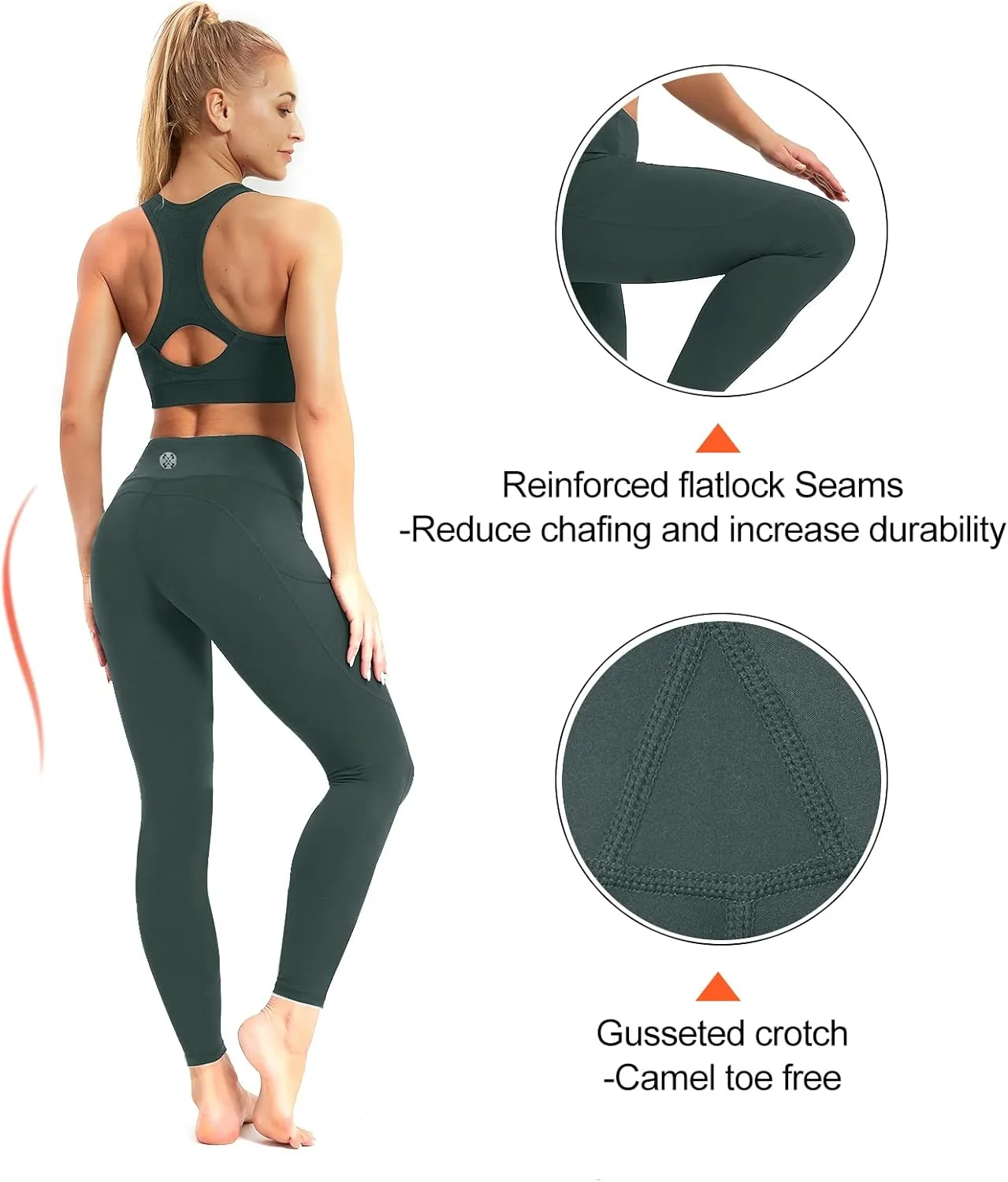 SP3LOPS Yoga Pants with Pockets for Women High Waisted Tummy Control Women's Buttery Soft Yoga Workout Leggings Running Pants