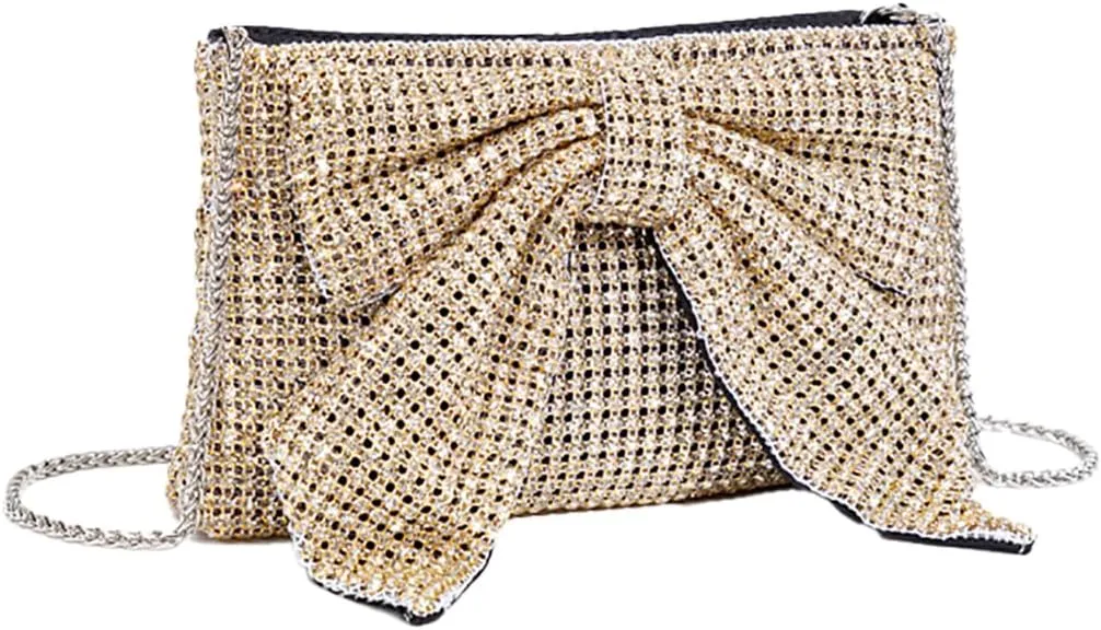 Sparkly Women Rhinestone Clutch Purse Stylish Diamonds Handbag Commuting Shoulder Purse for Casual Formal