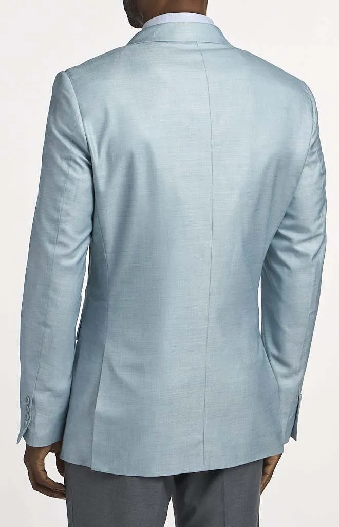 Stacy Adams Solid Teal Suit Jacket