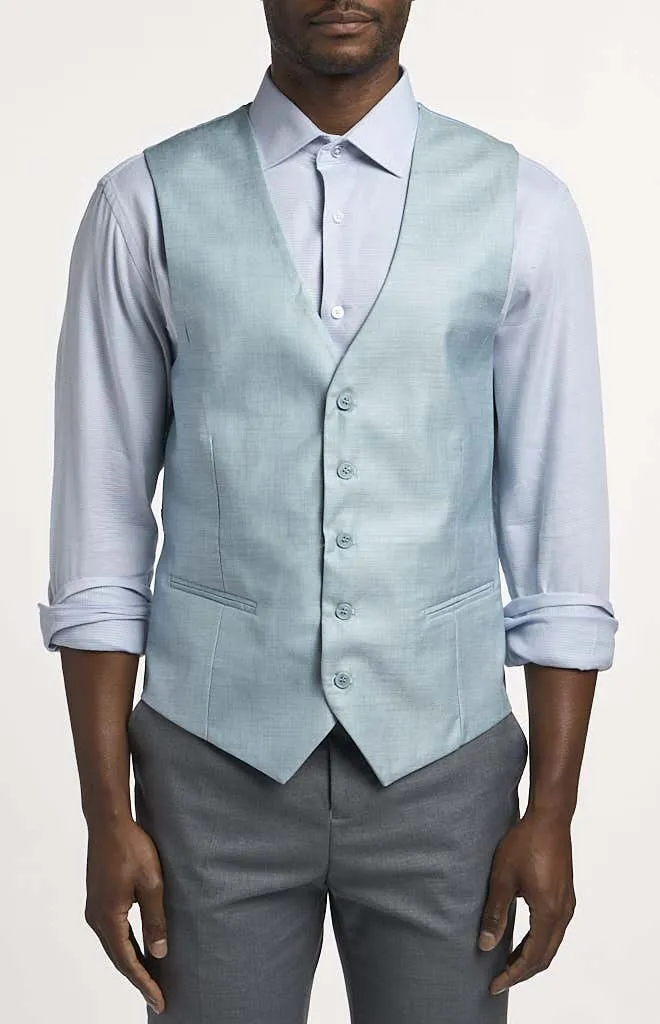Stacy Adams Solid Teal Suit Jacket