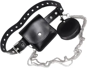Stylish Belt Bag Hip-hop Chain Bag Small Waist Pack Decorative Chain Fashion Pouch