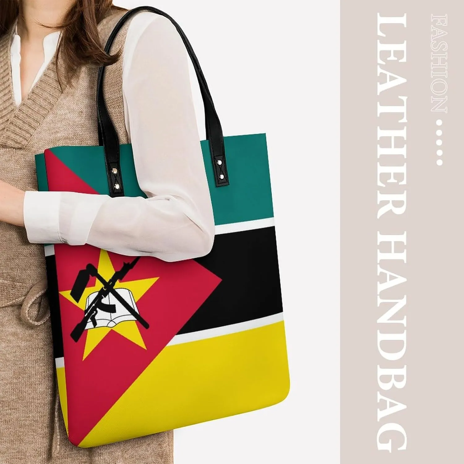 Stylish Congo Flag Women's Hobo Bag Elegant Leather Tote for Travel and Daily Essentials