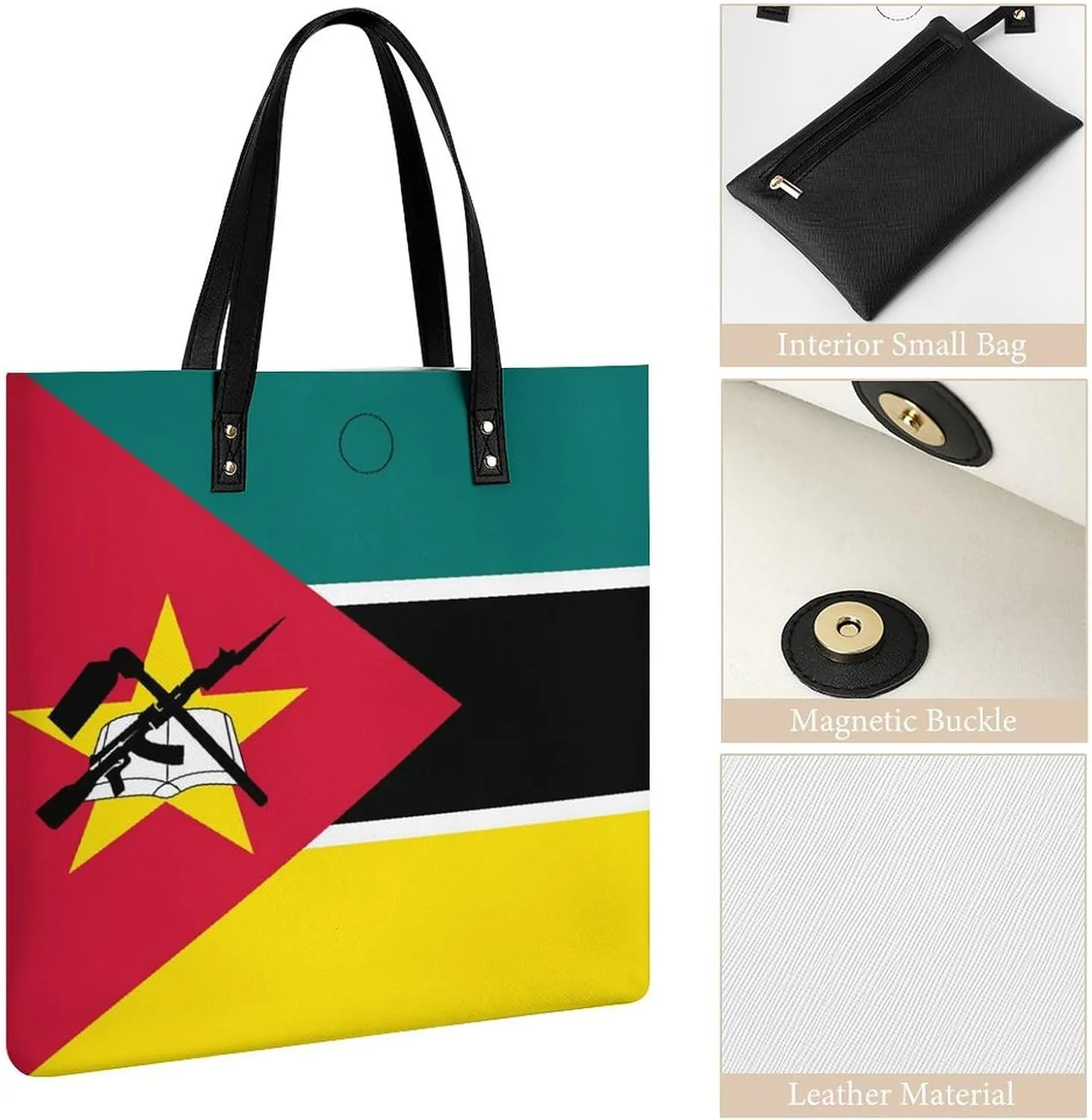 Stylish Congo Flag Women's Hobo Bag Elegant Leather Tote for Travel and Daily Essentials
