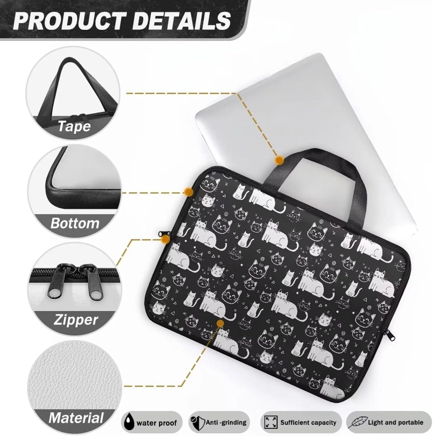 Stylish Laptop Messenger Bag,15In/15.6In/17In/17.3In Laptop Tote Bag,Laptop Case