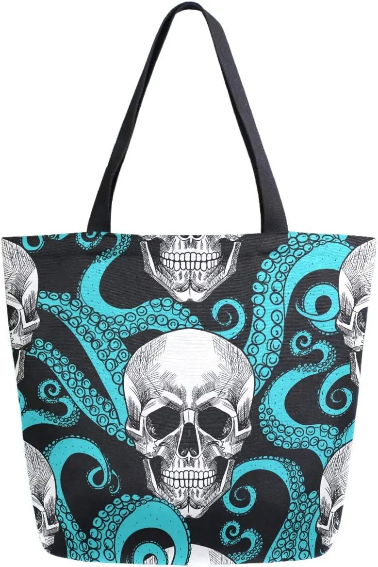 Stylish Print Extra Large Shoulder Tote Bag for Beach Travel Weekender Gym Grocery Shopping