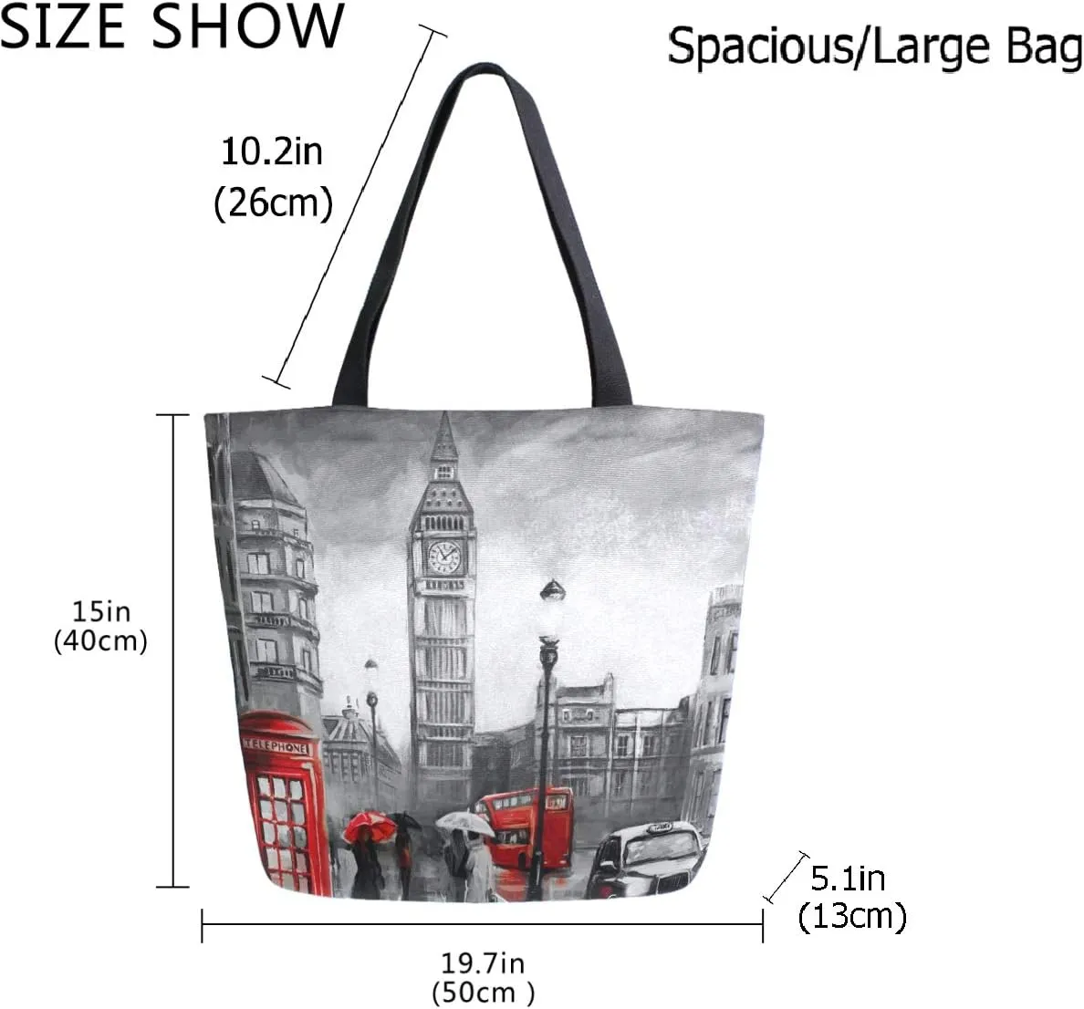 Stylish Print Extra Large Shoulder Tote Bag for Beach Travel Weekender Gym Grocery Shopping