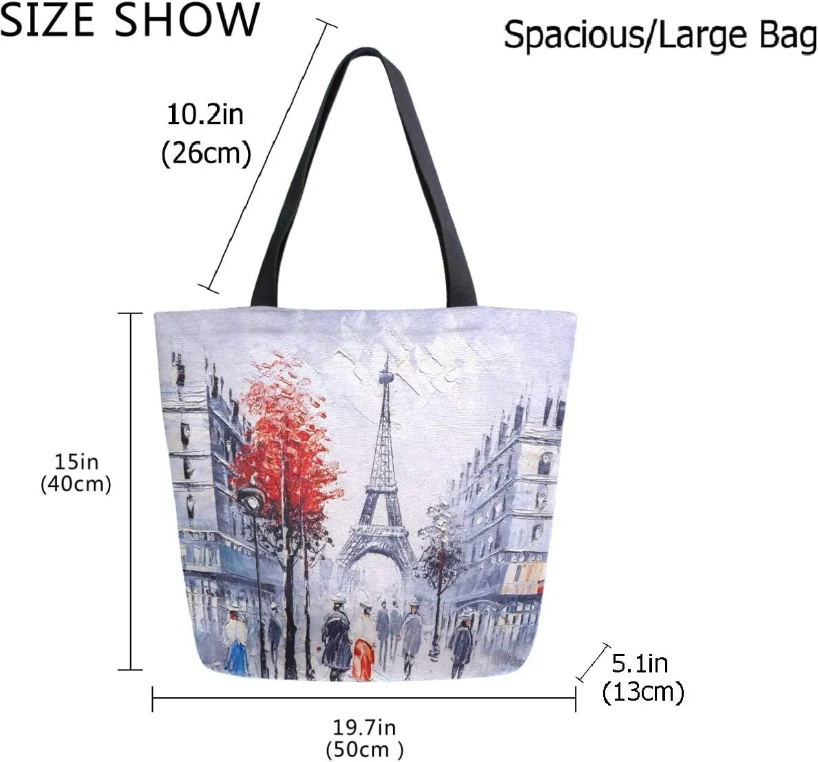 Stylish Print Extra Large Shoulder Tote Bag for Beach Travel Weekender Gym Grocery Shopping