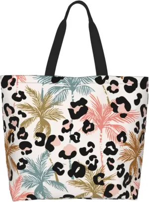 Stylish Print Tote Bag Extra Large Reusable Grocery Shopping Shoulder Tote Bag Portable Storage Handbag