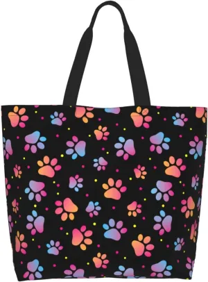 Stylish Print Tote Bag Extra Large Reusable Grocery Shopping Shoulder Tote Bag Portable Storage Handbag