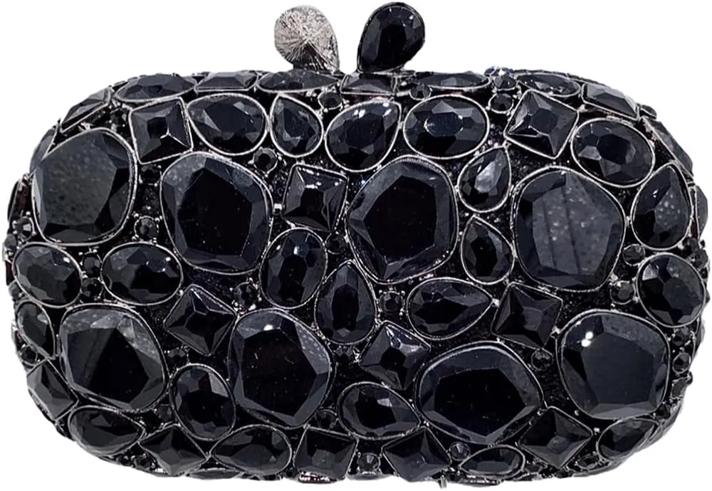 Stylish Women Crystal Evening Clutch Diamonds Handbag Rhinestone Clutch Bridal Purse for Cocktail Prom Party