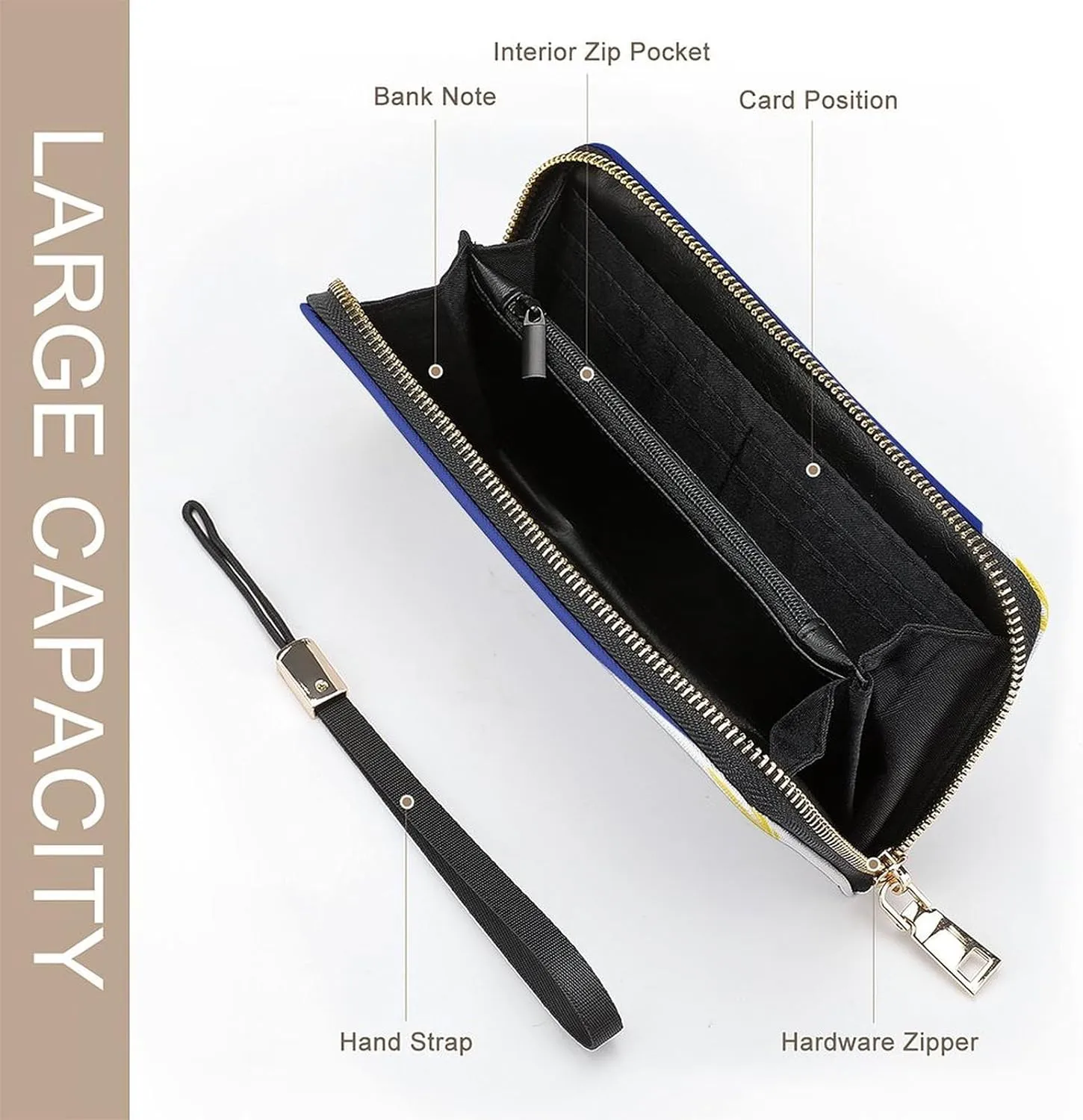 Stylish Women Men Zipper Long Purse Removable Wristlet PU Leather Wallet Travel Clutch, Philippines Flag