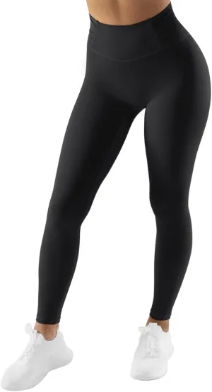 SUUKSESS Women No Front Seam Buttery Soft Leggings Ruched High Waist Yoga Pants
