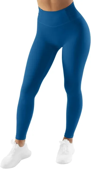 SUUKSESS Women No Front Seam Buttery Soft Leggings Ruched High Waist Yoga Pants