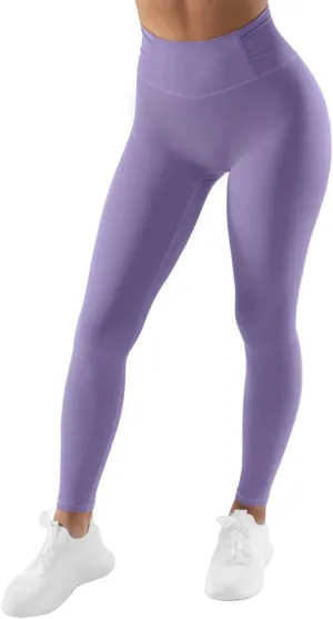 SUUKSESS Women No Front Seam Buttery Soft Leggings Ruched High Waist Yoga Pants