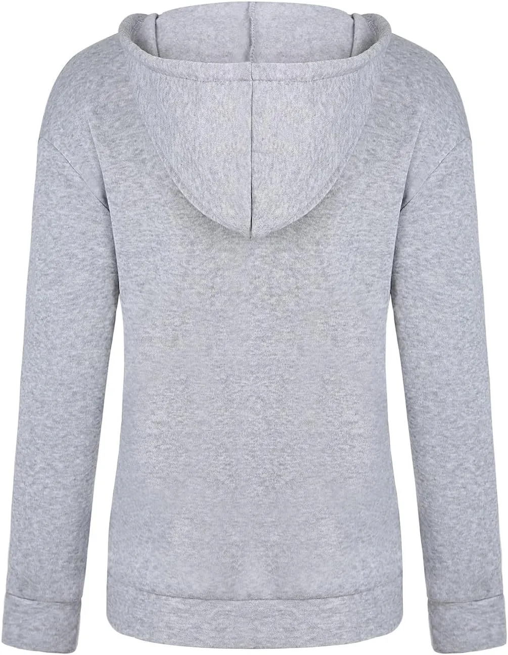 Sweatshirt for Women Fall Jacket Oversized Casual Zip Up Drawstring Hoodie w Pockets Long Sleeve Solid Outerwear Tops