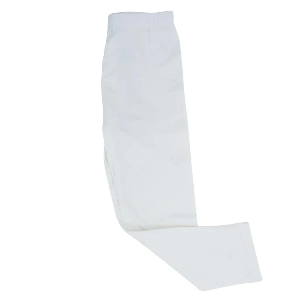 Sweet Bamboo | Whispery White Kids Leggings