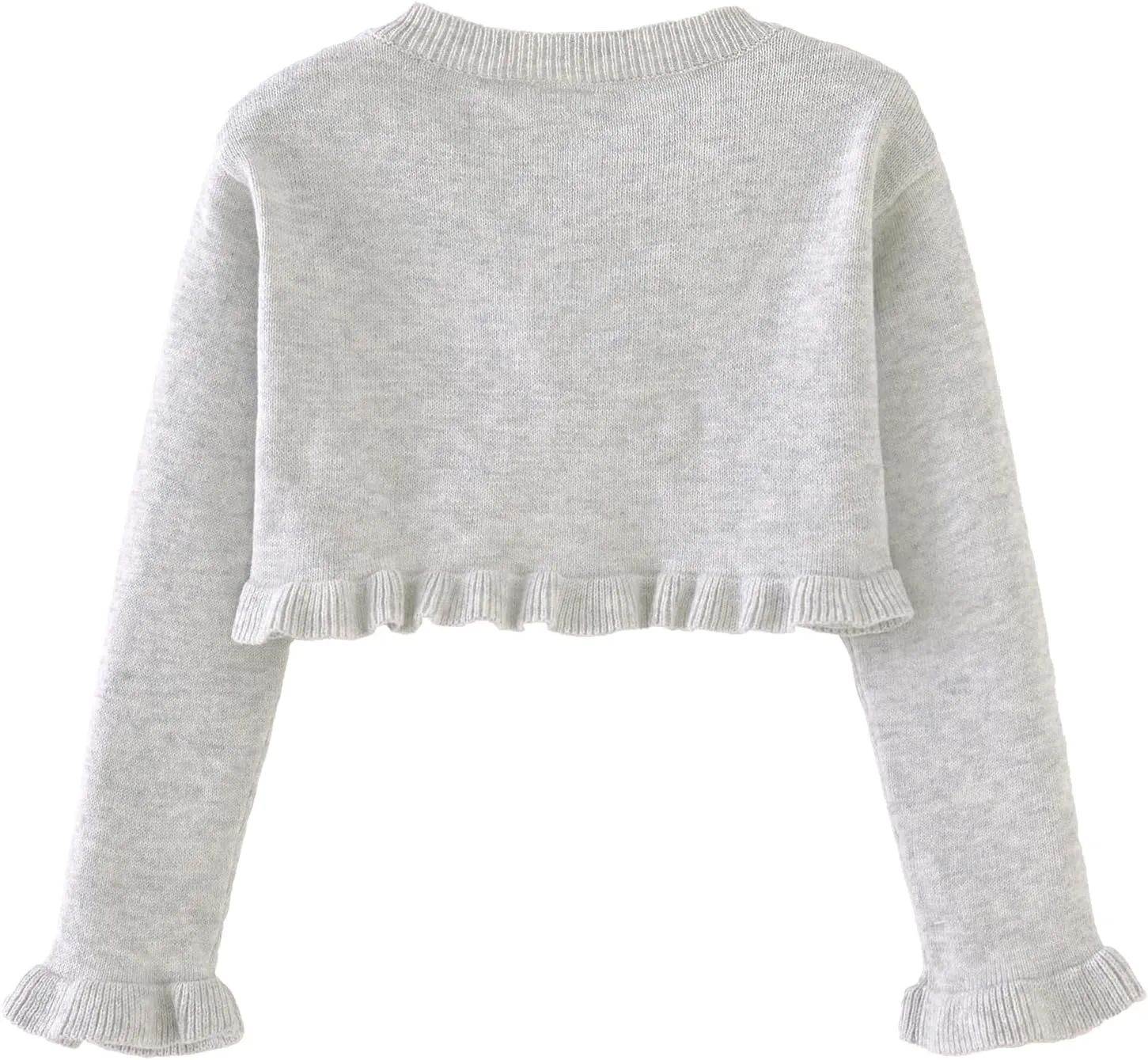 Toddler Girls Cardigan Sweater Bolero Shrug Baby Kids Long Sleeve Cropped Dress Up Button Closure Jacket Tops