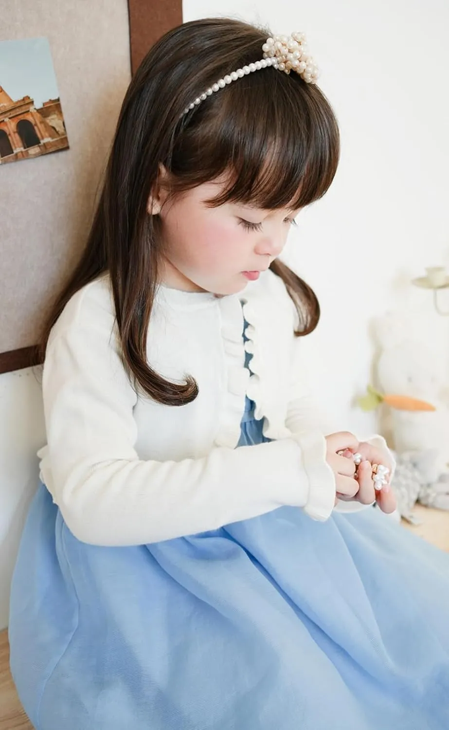Toddler Girls Cardigan Sweater Bolero Shrug Baby Kids Long Sleeve Cropped Dress Up Button Closure Jacket Tops