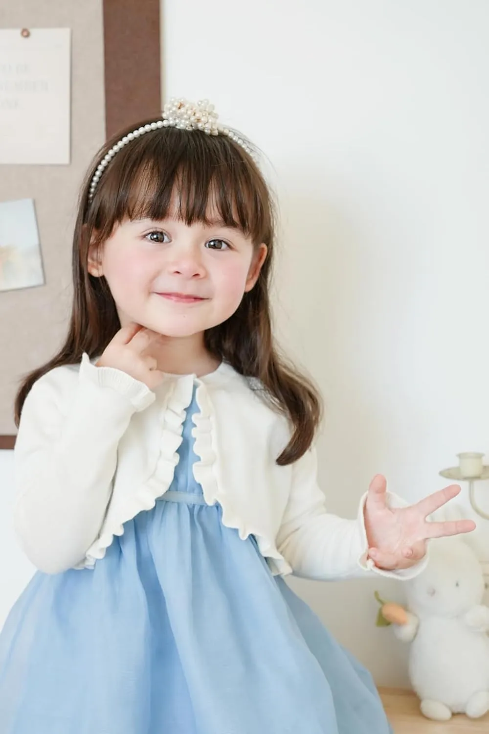 Toddler Girls Cardigan Sweater Bolero Shrug Baby Kids Long Sleeve Cropped Dress Up Button Closure Jacket Tops