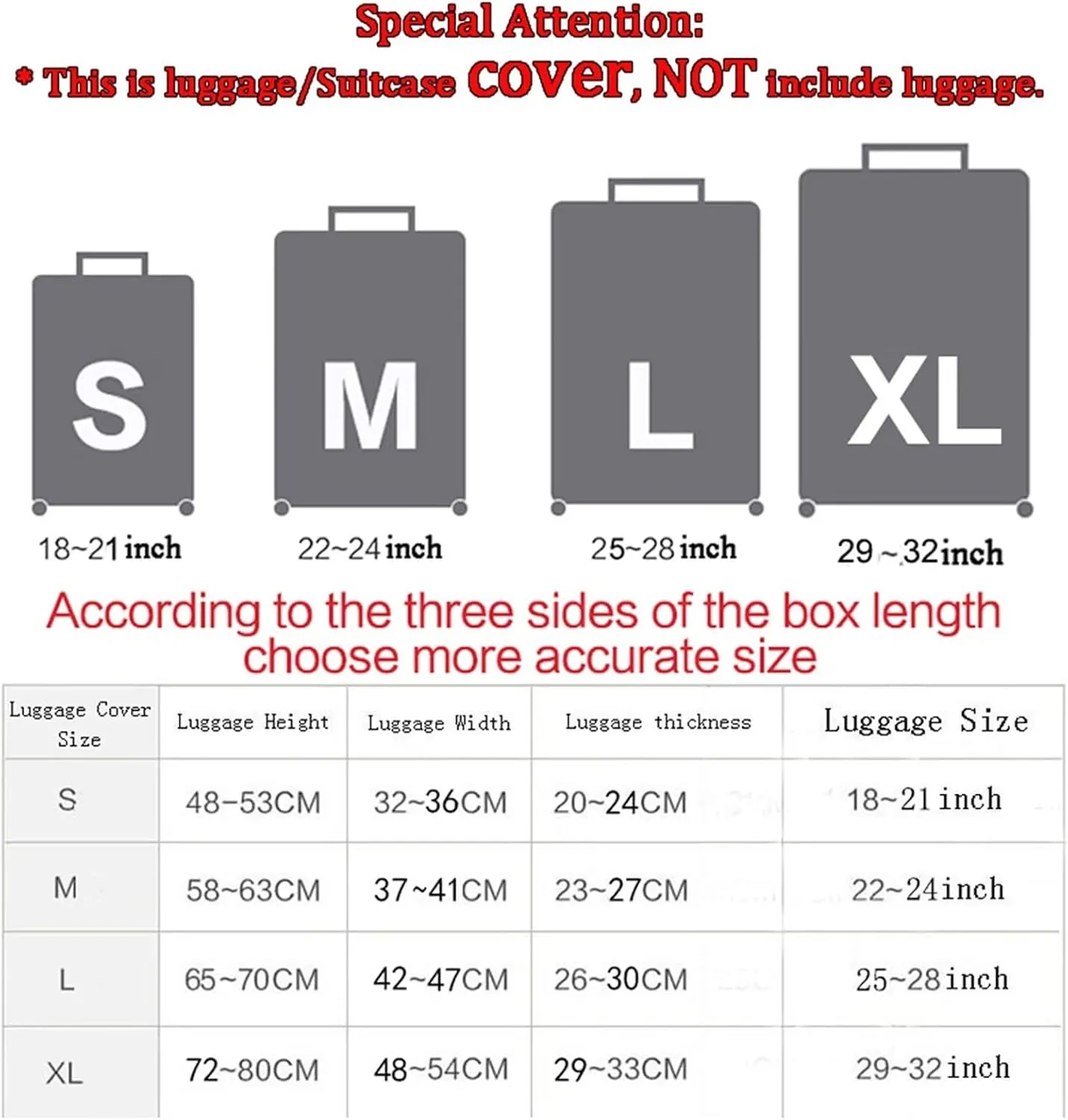 TODIYADDU Black Cute Ghost Elastic Luggage Protective Covers for 22-24 inch Trolley Suitcase Protect Dust Bag Case Child Cartoon Travel Accessories Anti-Scratch Luggage Outerwear Halloween Gifts, M