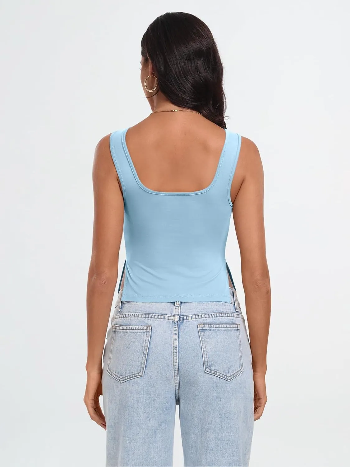 Trendy Queen Womens Going Out Crop Tops Backless Tank Tops Summer Y2k Teen Girls Basics Cute Clothes