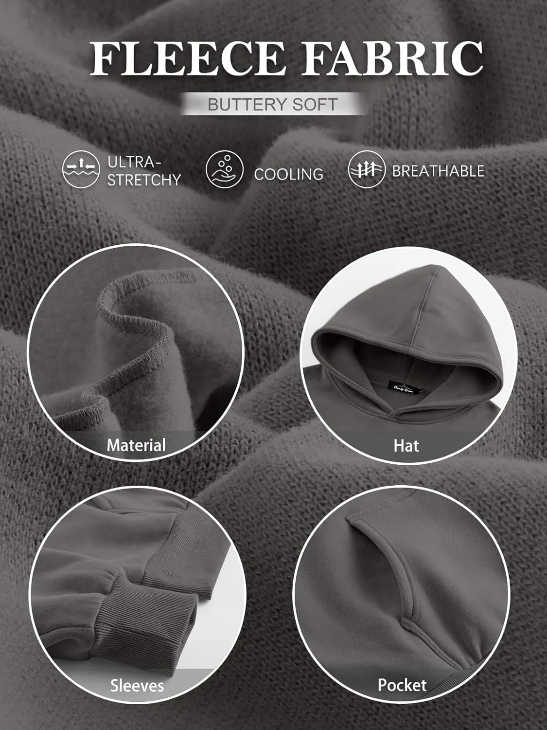 Trendy Queen Womens Oversized Hoodies Fleece Sweatshirts Sweaters Spring Outfits 2025 Pullover Fall Winter Clothes